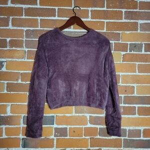 Pull&Bear Fuzzy Cropped Sweater
